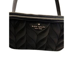 Kate Spade New York Black Quilted Leather Camera Bag Gold Tone Hardware